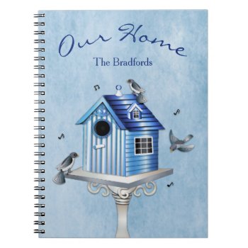 Our Home Victorian Birdhouse Song Birds Spiral Notebook by TrudyWilkerson at Zazzle
