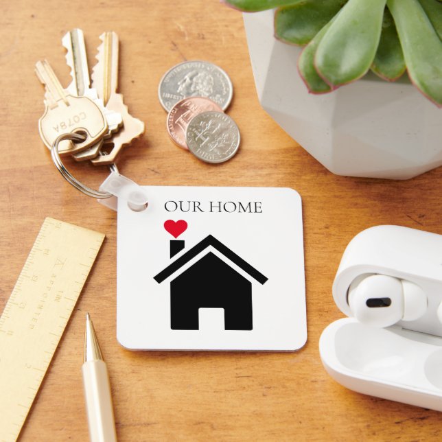 Our Home With Irish Blessing Keychain (Desk)