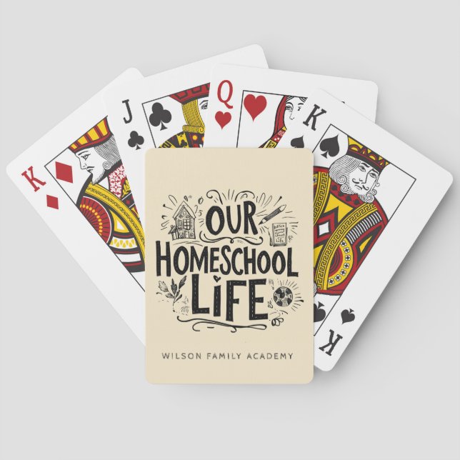 Our Homeschool Life Personalized Poker Cards (Back)