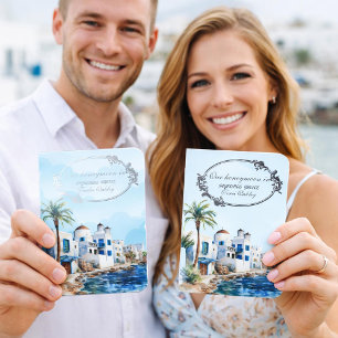 Our Honeymoon In Mykonos, Greece Foil Vow Books