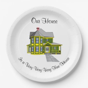 Our House Personalized Paper Plates