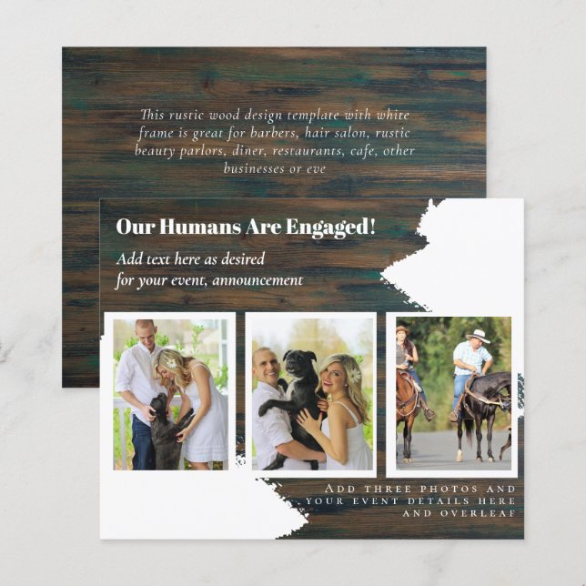 OUR Humans are ENGAGED - PET PHOTO Engagerment (Front/Back)