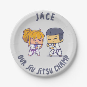 Our Jiu Jitsu Champ Birthday Paper Plate
