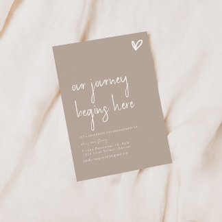 Our Journey Begins Here Engagement Party Invite