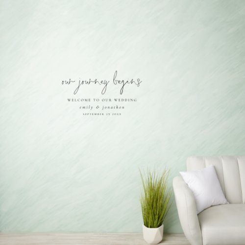Our Journey Begins Welcome to Wedding   Wall Decal
