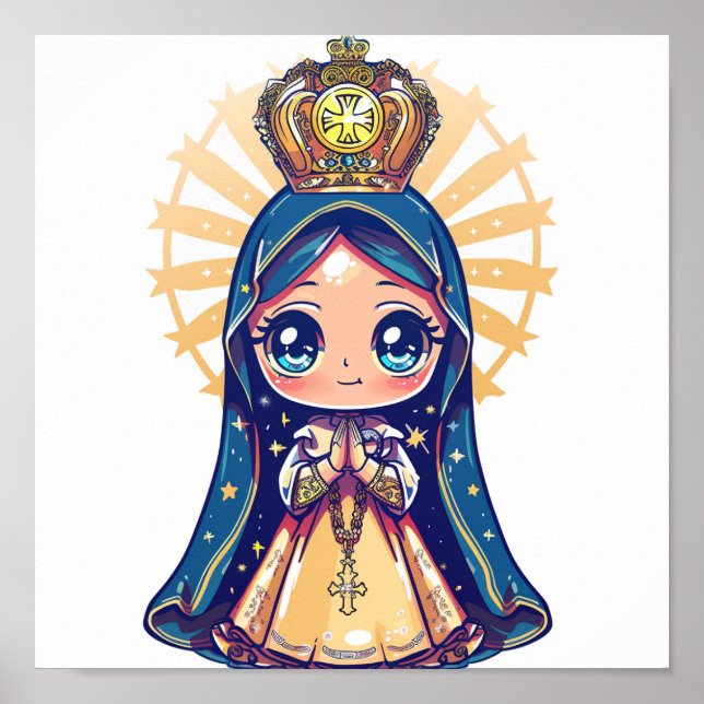 Our Lady Aparecida,cute kawaii style Poster (Front)