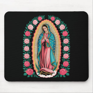 Our Lady De Guadalupe Sant Mary Back Print Christi Mouse Pad