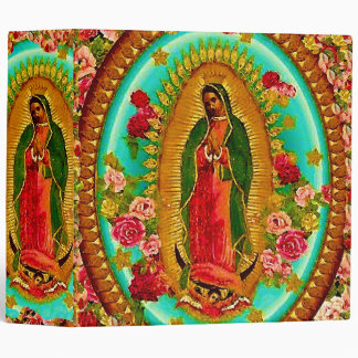 Our Lady Guadalupe Mexican Saint Virgin Mary 3 Ring Binder