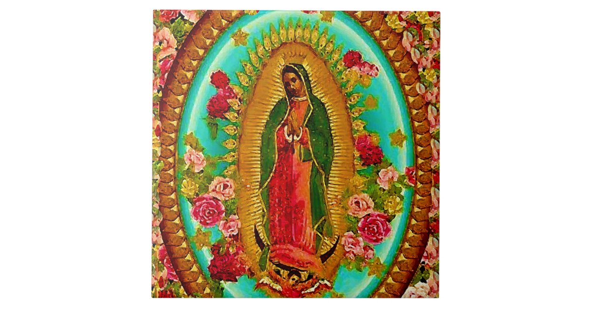Our Lady Guadalupe Mexican Saint Virgin Mary Ceramic Tile