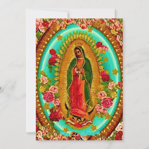 Our Lady Guadalupe Mexican Saint Virgin Mary Invitation