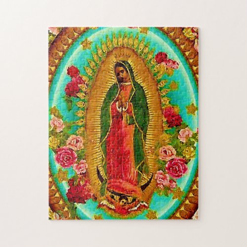 Our Lady Guadalupe Mexican Saint Virgin Mary Jigsaw Puzzle
