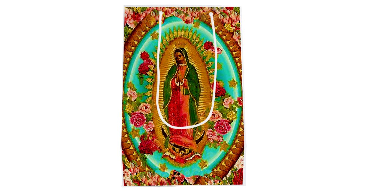Our Lady Guadalupe Mexican Saint Virgin Mary Medium Gift Bag | Zazzle