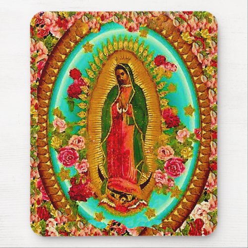Our Lady Guadalupe Mexican Saint Virgin Mary Mouse Pad