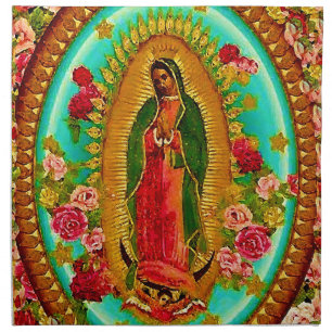 Our Lady Guadalupe Mexican Saint Virgin Mary Napkin