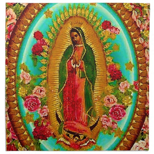 Our Lady Guadalupe Mexican Saint Virgin Mary Napkin