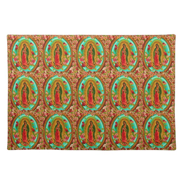 Our Lady Guadalupe Mexican Saint Virgin Mary Placemat (Front)
