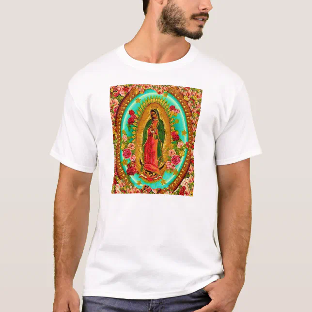 Our Lady Guadalupe Mexican Saint Virgin Mary T-Shirt | Zazzle