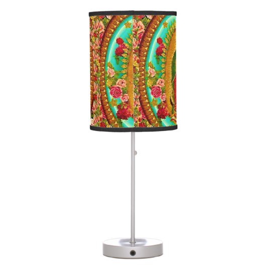 Our Lady Guadalupe Mexican Saint Virgin Mary Table Lamp (Back)