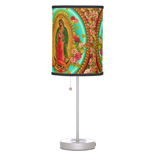 Our Lady Guadalupe Mexican Saint Virgin Mary Table Lamp (Right)