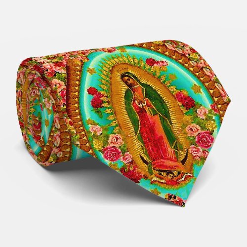 Our Lady Guadalupe Mexican Saint Virgin Mary Tie
