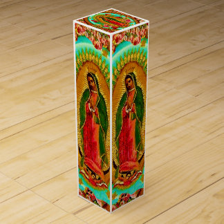 Our Lady Guadalupe Mexican Saint Virgin Mary Wine Box