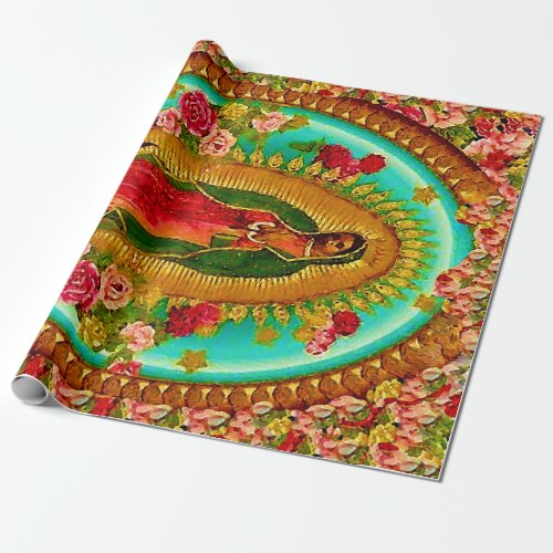 Our Lady Guadalupe Mexican Saint Virgin Mary Wrapping Paper