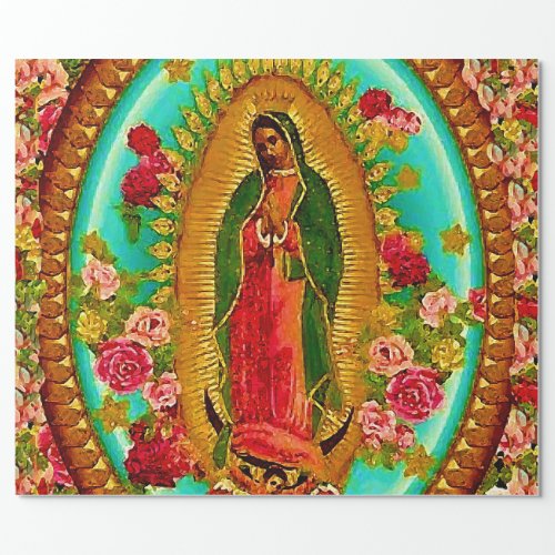 Our Lady Guadalupe Mexican Saint Virgin Mary Wrapping Paper
