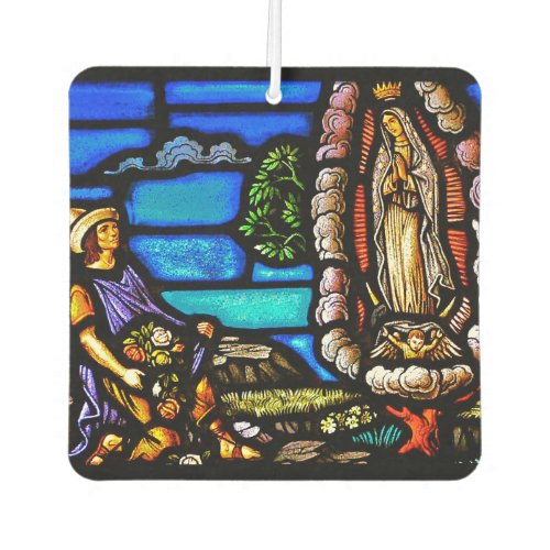 Our Lady Guadalupe Nuestra Senora Stained Glass Air Freshener
