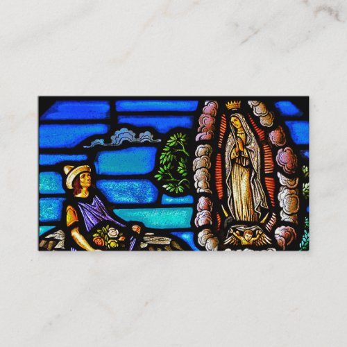 Our Lady Guadalupe Nuestra Senora Stained Glass Business Card