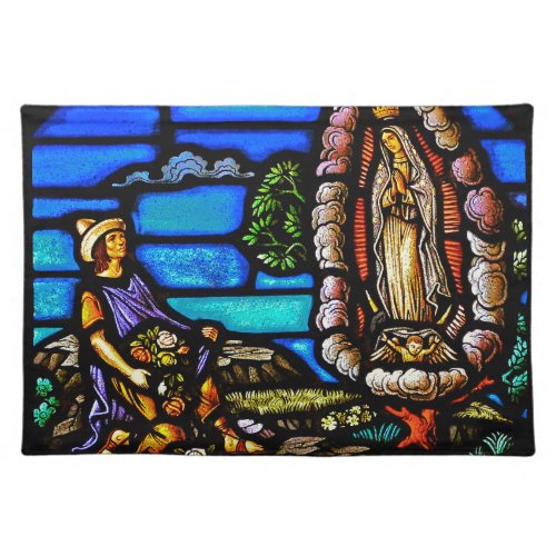 Our Lady Guadalupe Nuestra Senora Stained Glass Cloth Placemat