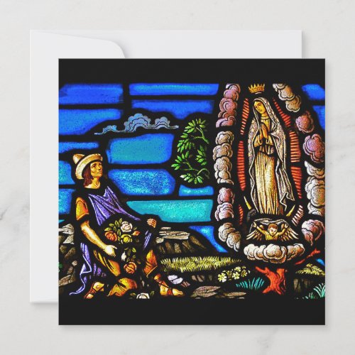 Our Lady Guadalupe Nuestra Senora Stained Glass Invitation