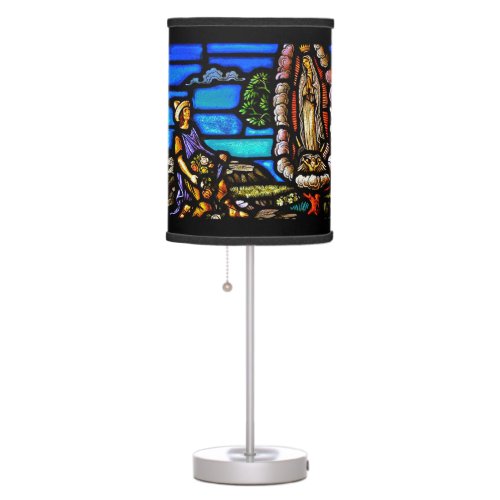 Our Lady Guadalupe Nuestra Senora Stained Glass Table Lamp