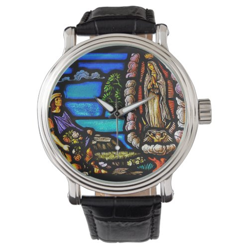 Our Lady Guadalupe Nuestra Senora Stained Glass Watch