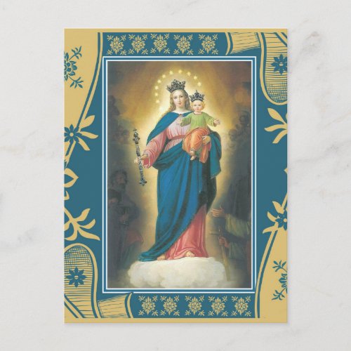 Our Lady Help of Christians with Baby Jesus Postcard