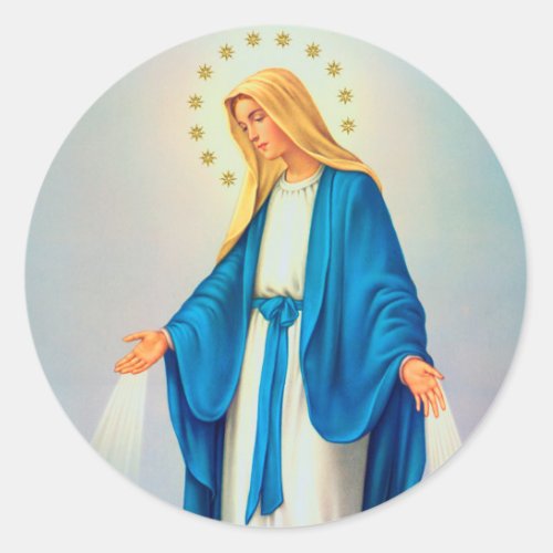 Our Lady Immaculate Conception Classic Round Sticker