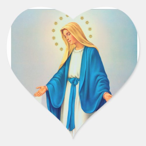 Our Lady Immaculate Conception Heart Sticker