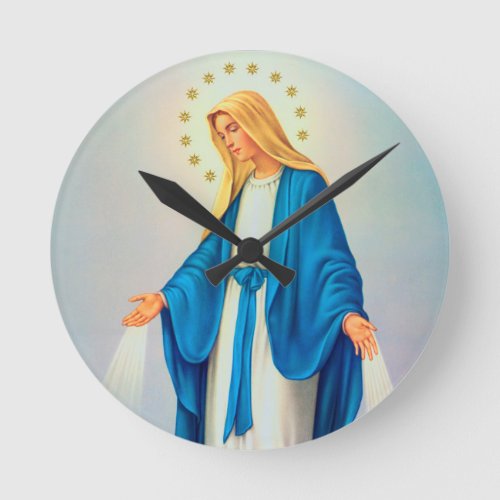 Our Lady Immaculate Conception Round Clock