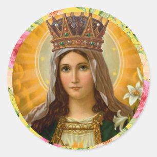 Our Lady Immaculate Heart of Mary Virgin Mary Classic Round Sticker