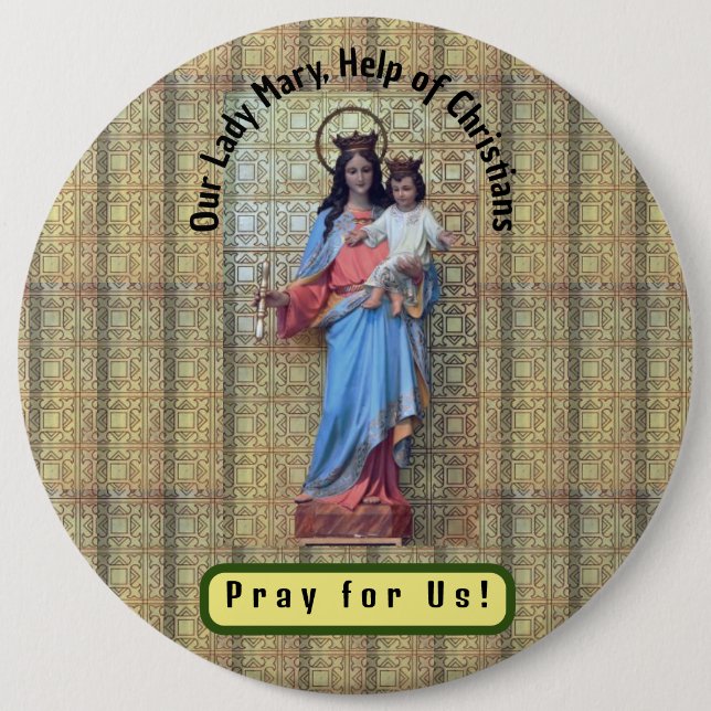 Our Lady Mary, Help of Christians Button (Front)