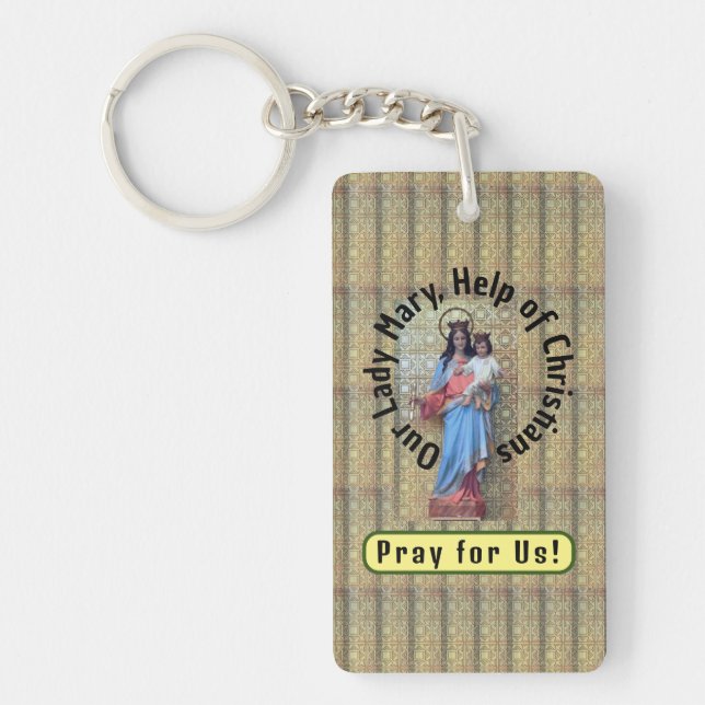 Our Lady Mary, Help of Christians Keychain (Front)
