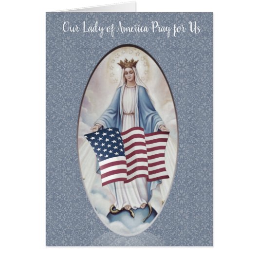 Our Lady of America | American Flag Cards (Front)