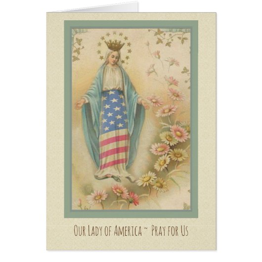 Our Lady of America | Flag & Flowers (Front)
