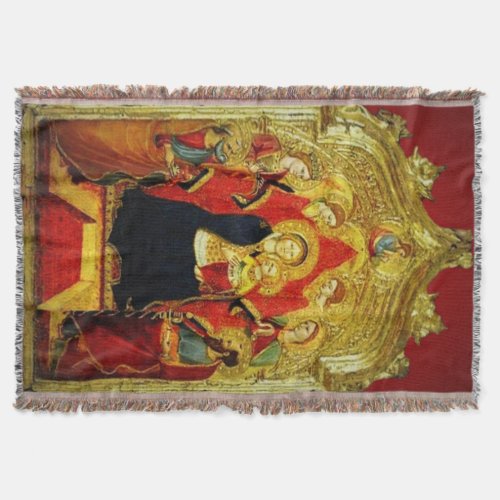 Our Lady of Angels Virgin Mary Icon Blanket