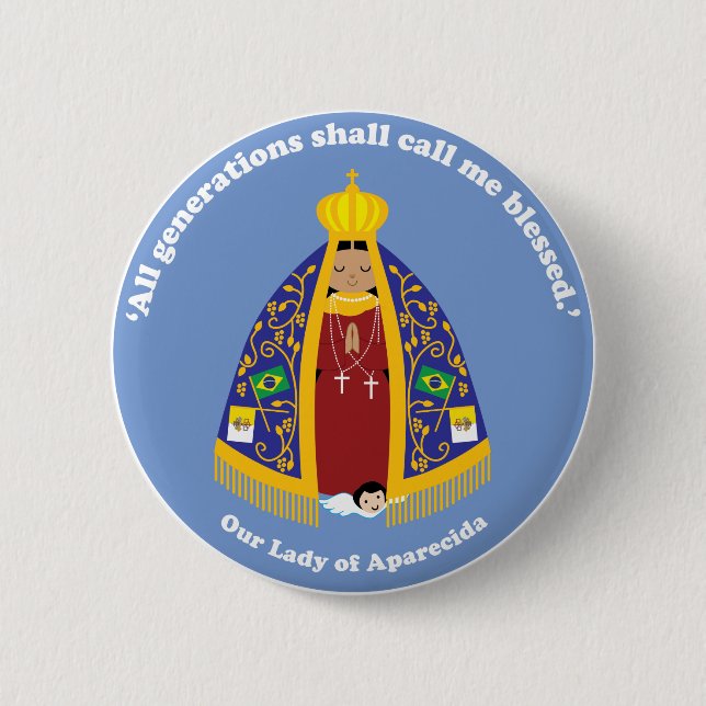 Our Lady of Aparecida Button (Front)