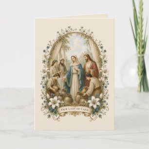 Our Lady of Cana Catholic Wedding Thank You Card