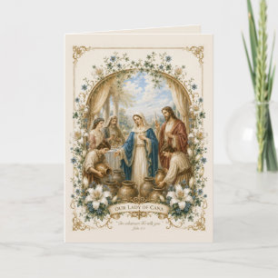 Our Lady of Cana Catholic Wedding Thank You Card