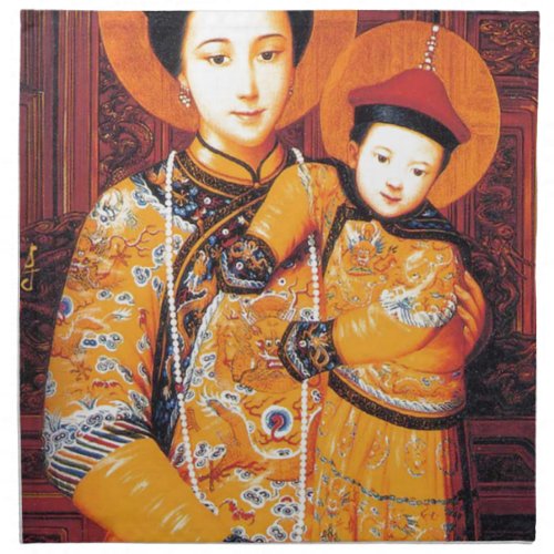 Our Lady of China 中华圣母 中華聖母 Chinese Virgin Mary Napkin