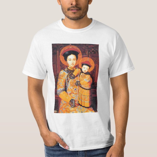 Our Lady of China (中华圣母, 中華聖母) Chinese Virgin Mary T-Shirt (Front)