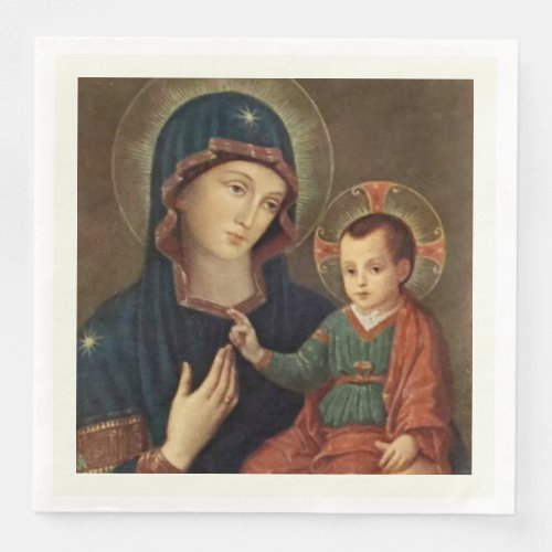 Our Lady of Consolation Virgin Mary Jesus Paper Dinner Napkins