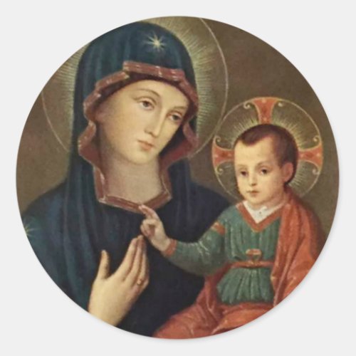 Our Lady of Consolation with the Child Jesus Classic Round Sticker